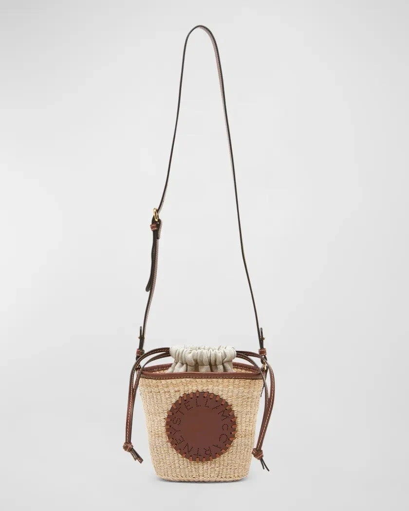 Stella McCartney — Stella McCartney Eco Abaca Basket Crossbody Bag Naturale