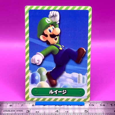 Luigi Super Mario Bros Trading Card Nintendo Top TCG Japanese #724