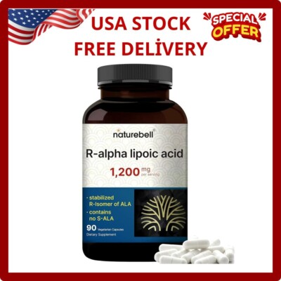 Acido Alfa Lipoico 1200 Mg 90 Capsulas Pastillas Alta Calidad Puro Sin Gluten