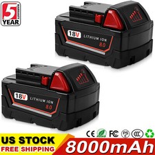 For Milwaukee For M18 Lithium-ion 8Ah Extended Battery 48-11-1880 18V 48-11-1860