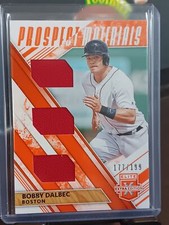 2019 Panini Elite Extra #DPM-BD Bobby Dalbec Prospect Materials Orange/199