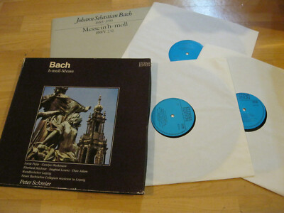 3 LP Box Bach h-moll-Messe  Schreier Watkinson Vinyl Eterna DDR 8 27 713 - 715