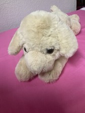 FAO Schwarz Vintage Beige or Ivory Plush Dog Stuffed Animal Cuddly Toys