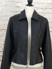 Nwt L.e.i. Motorcycle Black Zip Front Jacket M