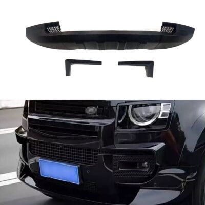Fits for LR Defender 2020-2026 Front Bumper Lip Chin Spoiler Splitters Diffuser