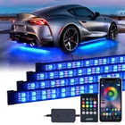 Double Row LED RGB Lights Strip Neon Underglow LED Kit Remote & Bluetooth APP