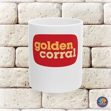 Golden Corral Restaurant Logo Ceramic Mug (11oz, 15oz)