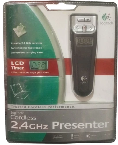 Logitech 2.4 GHz Cordless Presenter With LCD Timer - New In Box NIB NOS