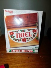 Wonder Art Latch Hook Noel Rug 4576 33" x 16" NEW IN BOX