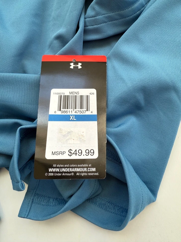 UNDER ARMOUR UPF 30+ 1/4 Zip Golf Mock Polo Shirt Men’s XL *NEW* - Image 4 of 4
