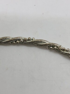 Napier silvertone chain ball twist necklace 30 in