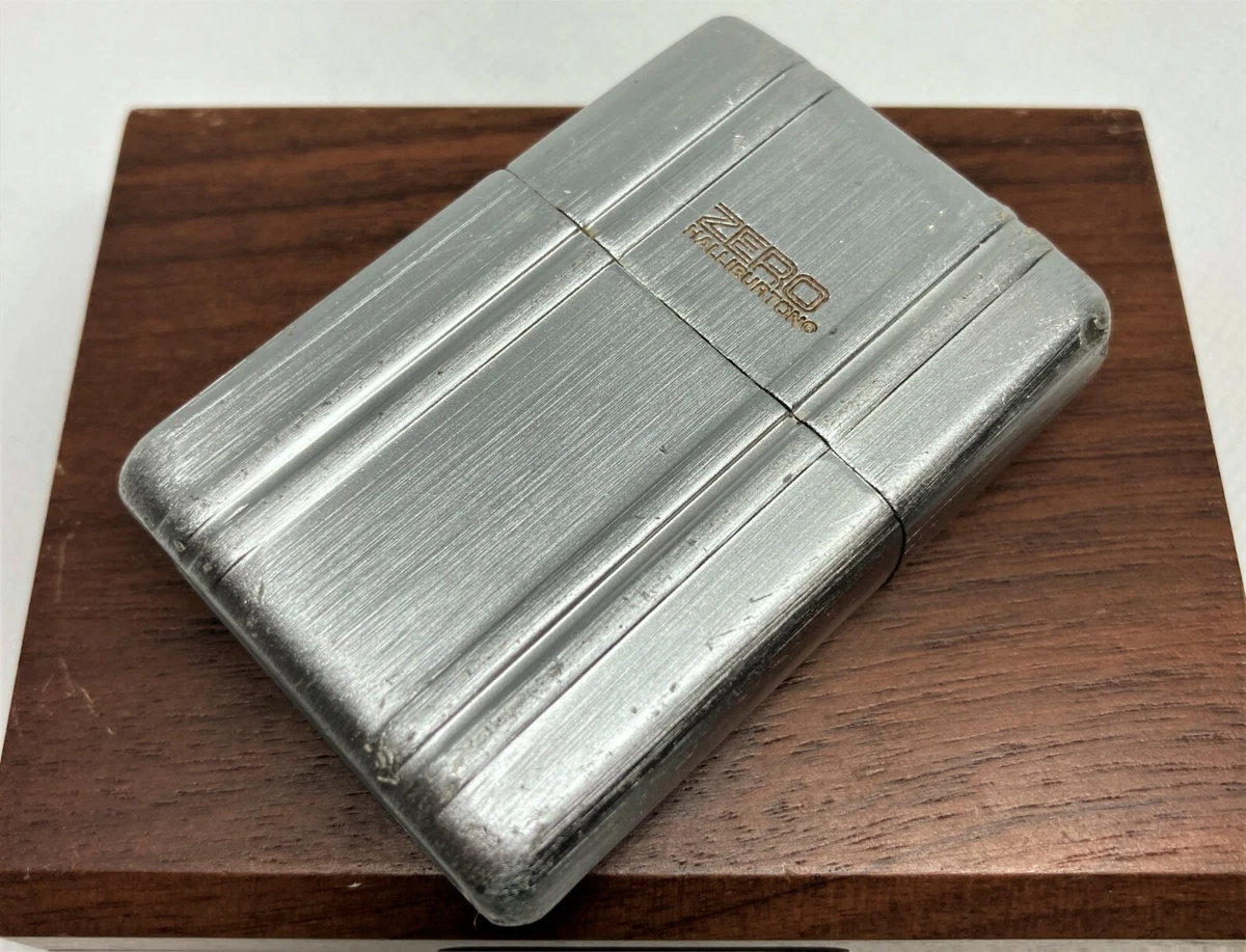 ZIPPO Limited Edition ZERO HALLIBURTON Luggage Aluminum Case Lighter w Wood  Case