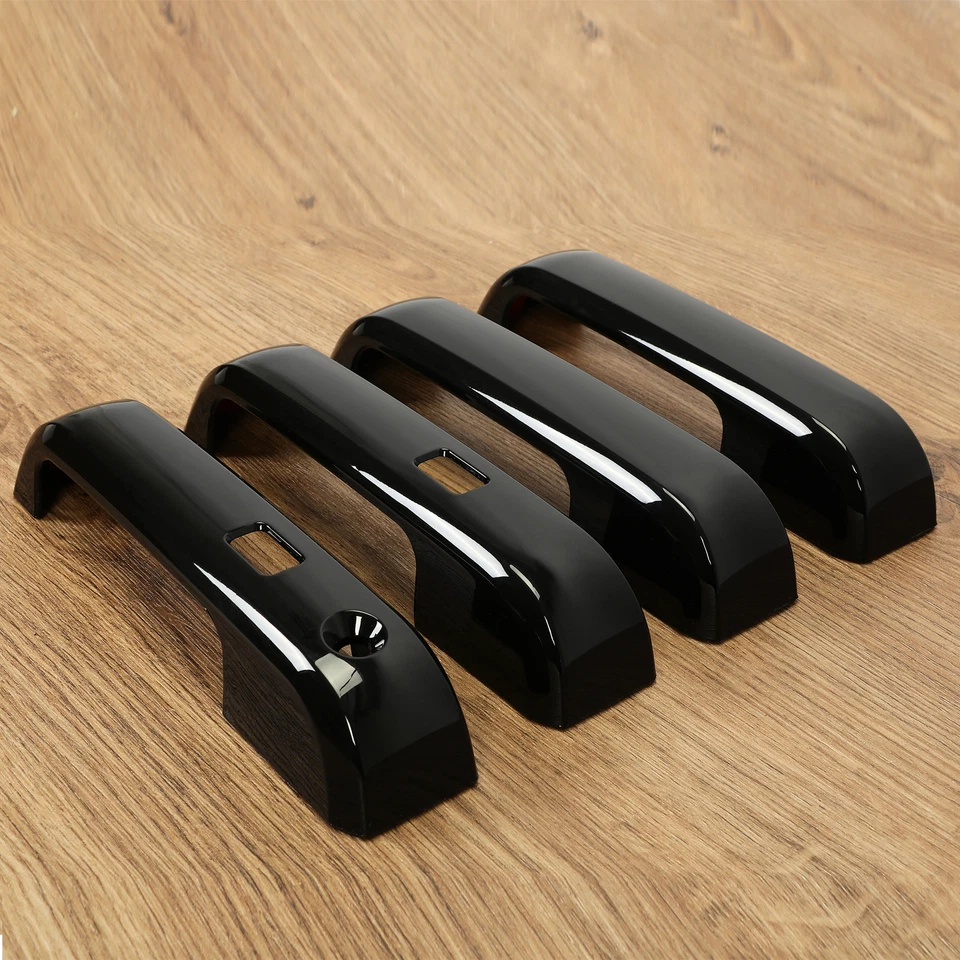 For 2017-2022 Ford F250 F350 Super Duty GLOSS BLACK Door Handle Cover W/Smartkey Foto 2 de 4