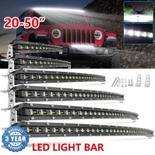 Curved Slim 20 26 32 38 44 50 Led Light Bar Spot Flood Driving Truck Atv