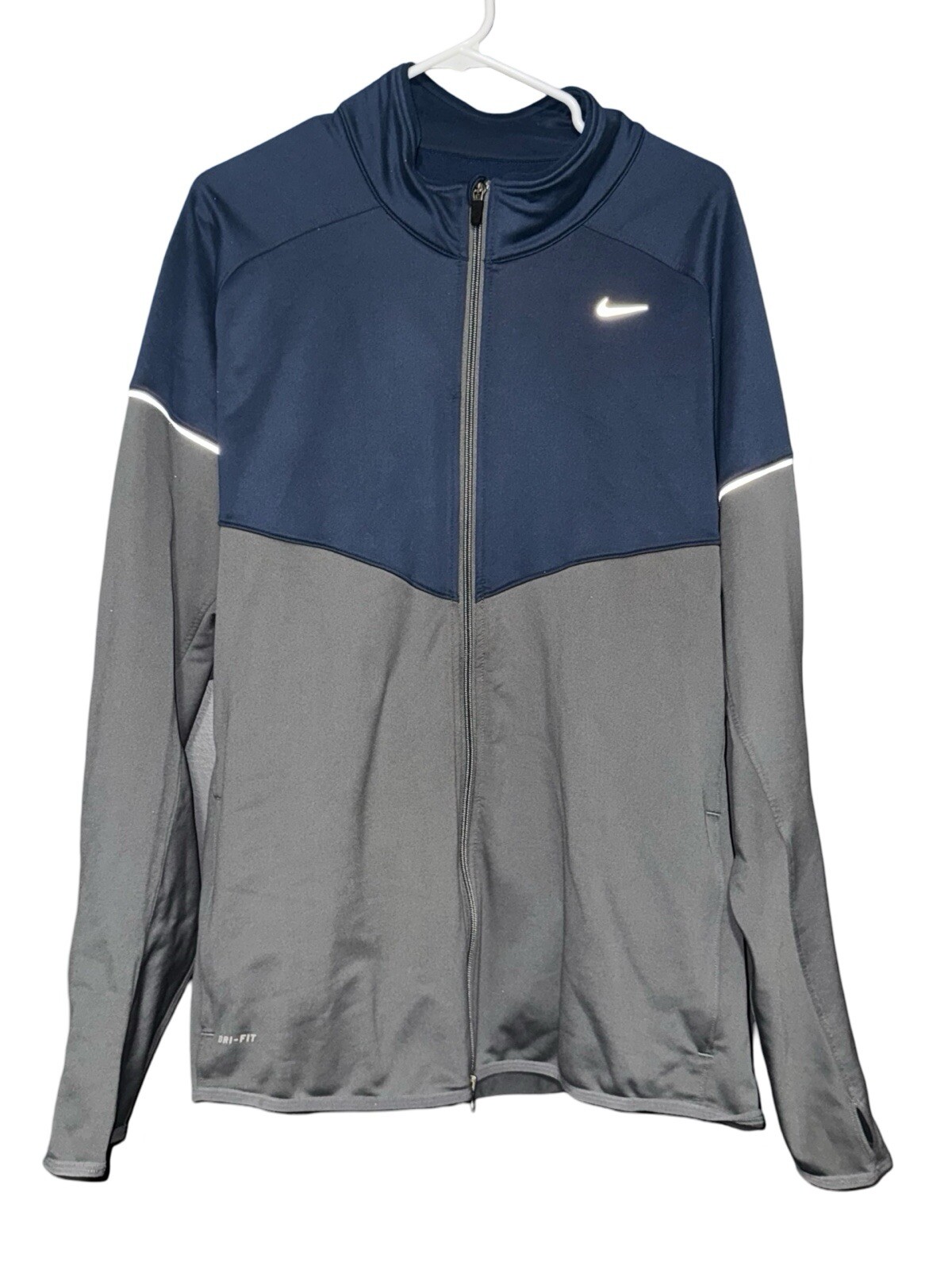 SACAI X NIKE Giacca sportiva Nike Dri Fit uomo XL blu foderata in pile con cappuccio zip intera