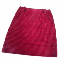 Vintage 1960s/1970s Red Corduroy Mini Skirt By Lady McGuire Size Xs Mod GOGO