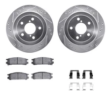 For Subaru Legacy 91-94 Drilled & Slotted Rear Brake Kit w Optimum Pads