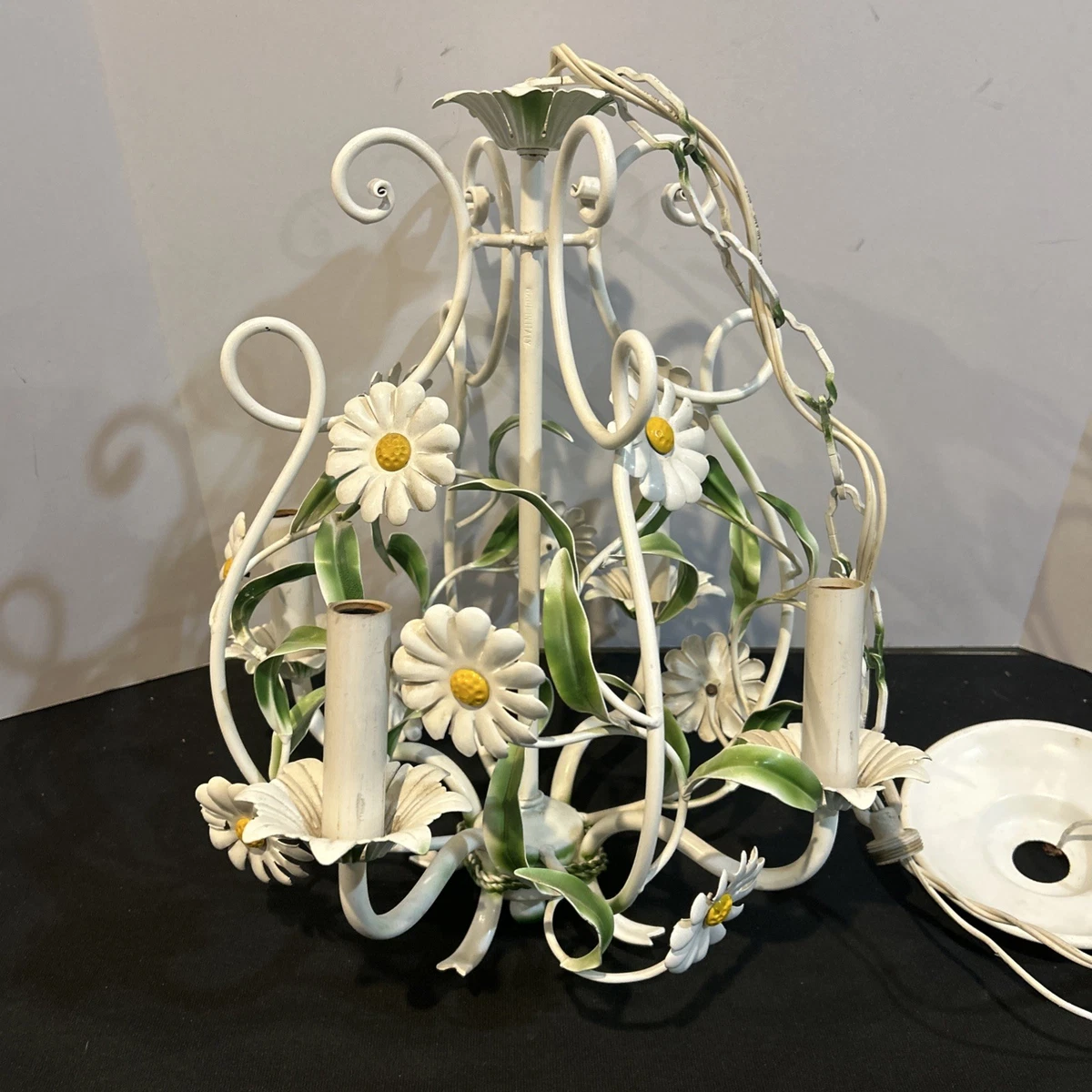 White Tole Antique Chandeliers Fixtures for sale | eBay
