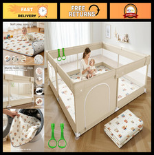 47x47in Baby Playpen with Mat - Safe, Portable, Soft Play Area for Toddlers
