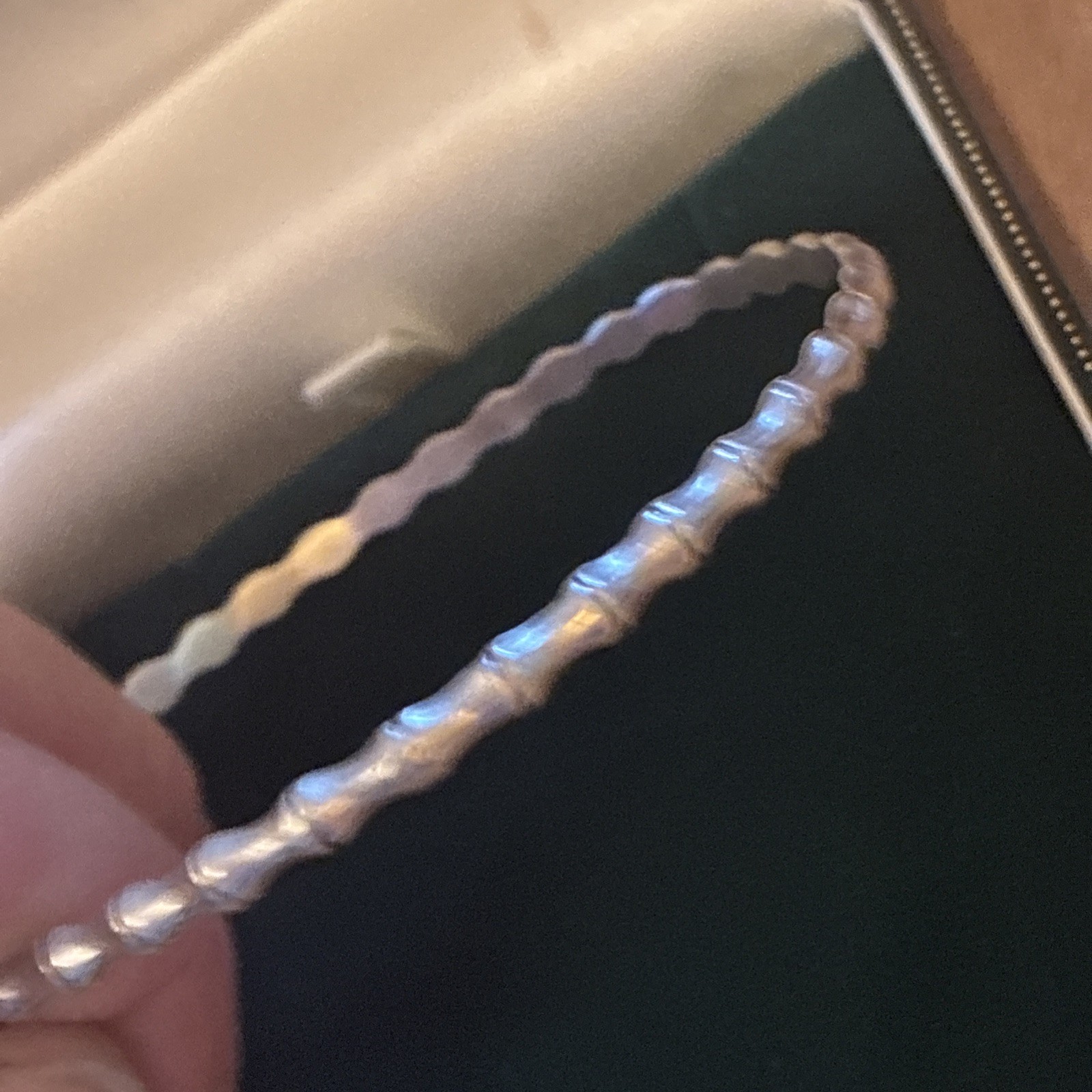 Patterned Sterling Silver Ladies Bangle / Bracele… - image 7