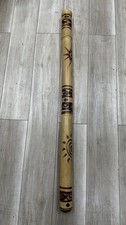 47  Bamboo Didgeridoo Hand Carved Burned Tribal Design Wind Instrument