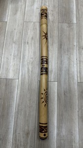 47” Bamboo Didgeridoo Hand Carved Burned Tribal Design Wind Instrument