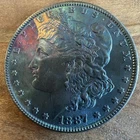1887 $1 Morgan Silver Dollar Amazingly Toned Coin