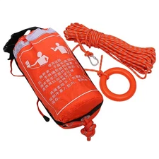 Orange Floating Lifeline Rescue Rope - 8mm- 16m/21m For Water Rescue, Rafting