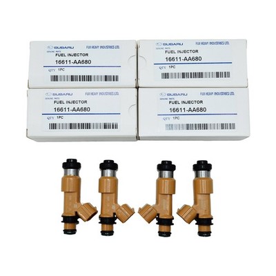 OEM Set of 4 16611AA680 Fuel Injector For  Subaru Forester Impreza Outback 2.5L