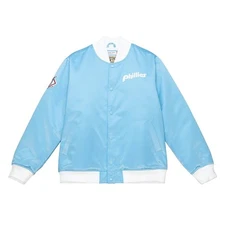 Mitchell & Ness Lt Bl MLB Philadelphia Phillies Heavyweight Satin Jacket