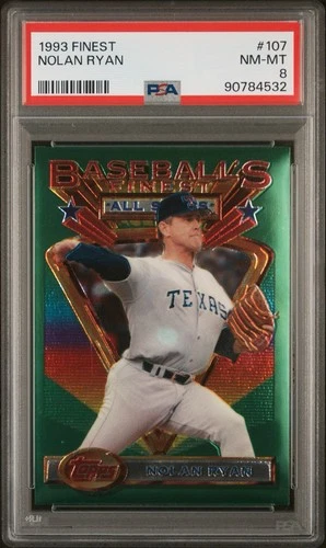 1993 Topps Finest #107 Nolan Ryan PSA 8 NM-MT HOF Rangers Astros Angels Mets