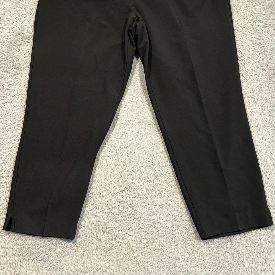 Investments Pull On Dress Pants Slacks women's 16W R 37x26 Black Elastic Waist - Image 3 of 4