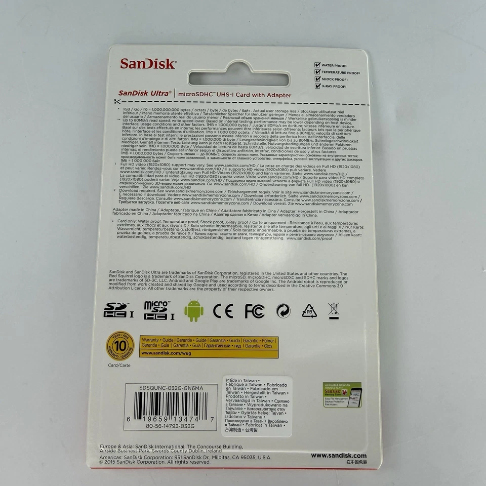 SanDisk Mobile Ultra Class10 32GB microSD micro SDHC UHS-I U1 Flash Memory Card - Image 4 of 4