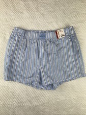 Joyspun Womens Woven Pajama Boxer Shorts Blue Innocence Size M NWT