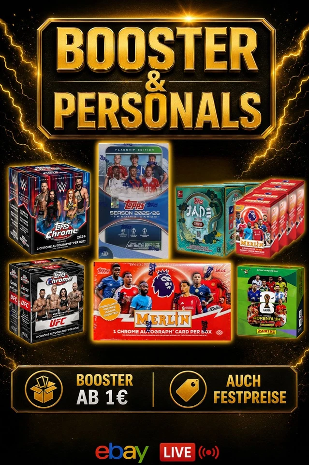 Booster Breaks ab 1€ ⚽ Fussball Einzelkarten & Personals