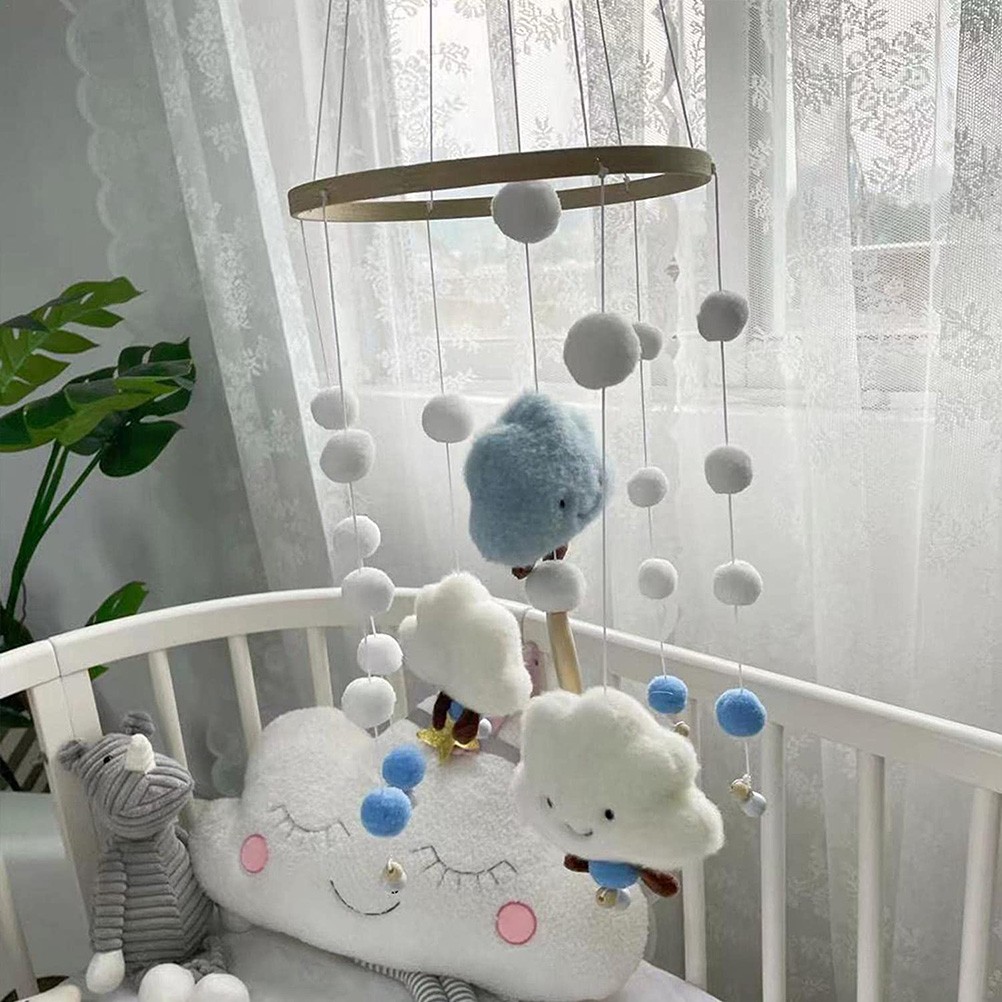 Baby Mobile Hanging Bed Bell Newborns Baby Wind Chime Children S Room Cloud NY9