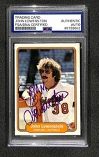 Signed John Lowenstein 1982 Fleer #169 Card Autographed Orioles HOF WS Auto PSA