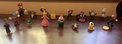 #ad #ad Super Mario Bros Mini Figures Lot of 19 Nintendo PVC 2007 2008 $34.99