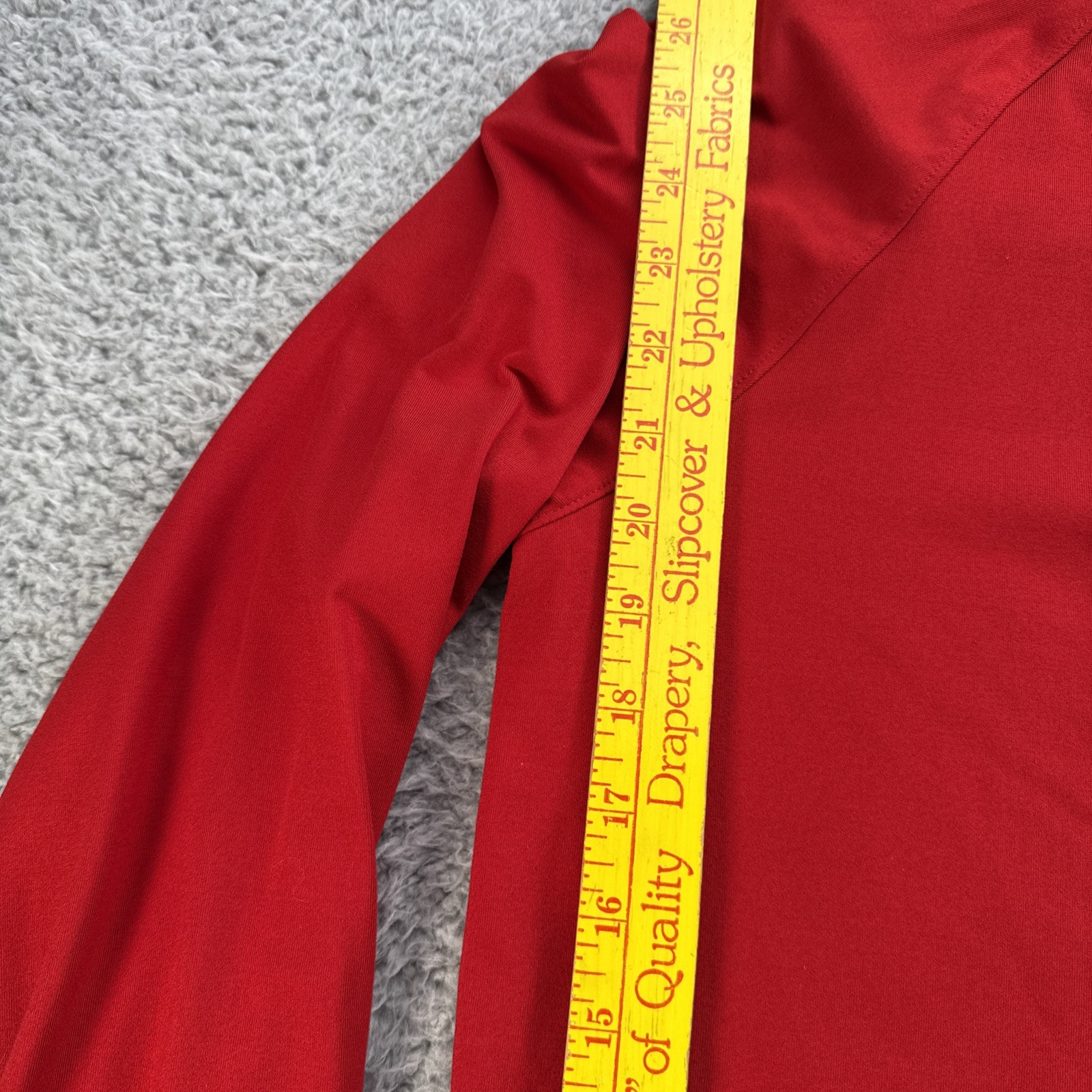 University Wisconsin Badgers 1/4 Zip Pullover Mens XL Loose Jacket Red Stretch thumbnail 5