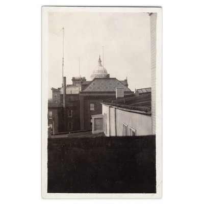 Photograph of Capitol Building Dome from a Balcony - 1920s Unknown Cityscape