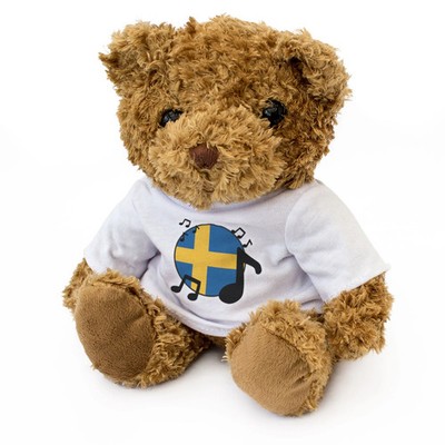 SCHWEDENFLAGGE (MUSIKNOTEN) - Teddybär - süß schwedischer Musik Fan Geschenk