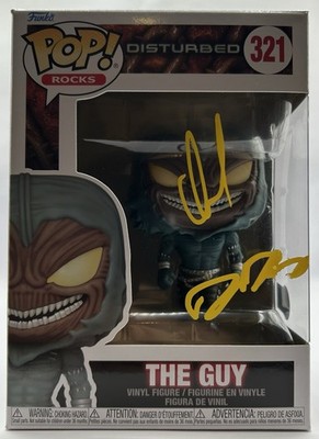 DAVID DRAIMAN & DAN DONEGAN DISTURBED SIGNED FUNKO POP THE GUY - BECKETT COA