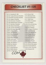 1992 All World CFL Checklist Cards 91-180 #91 9am
