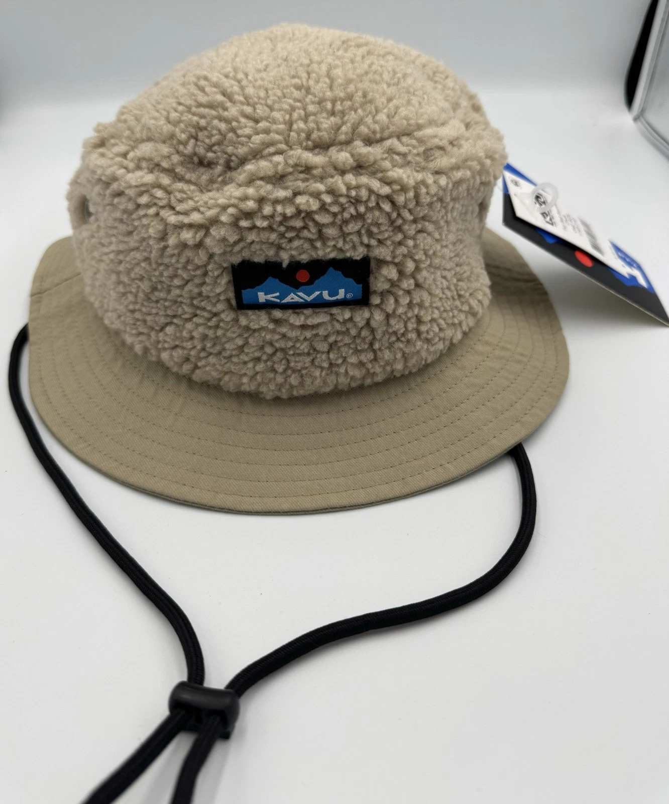 KAVU Fur Ball Boonie Sherpa Bucket Hat Chalk Adult Unisex One Size