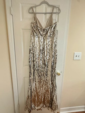Sequin Dress – Champagne Color-Plus Size