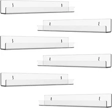 1-10x Floating Vinyl Record Album Wall Mount Display Shelf Acrylic Clear Holder