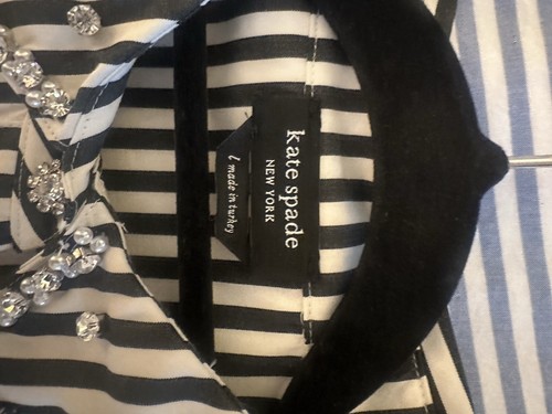 Kate Spade Acrobat Stripe Embellished Shirt Size L ( AUS 12 - 14 ) Brand New - Picture 4 of 8