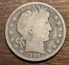 1899-P Barber Half Dollar 90% Silver Coin Fifty Cent 50c Philadelphia