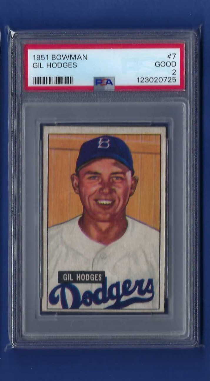 1951 Bowman Gil Hodges #7 PSA 2 Brooklyn Dodgers