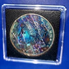 1921-P Morgan Silver Dollar PL Rainbow Toned Rare Sunset Colors Vintage US Coin